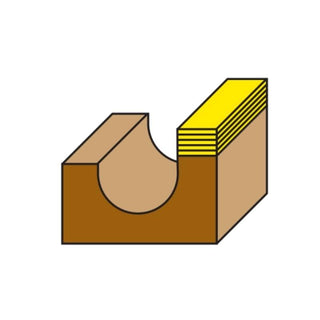 Klein® Pattern Following Core Box Router Bit - 1/4" Shank