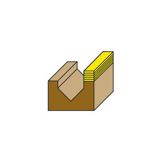 Klein® Pattern Following V-Groove Router Bit - 1/4" Shank