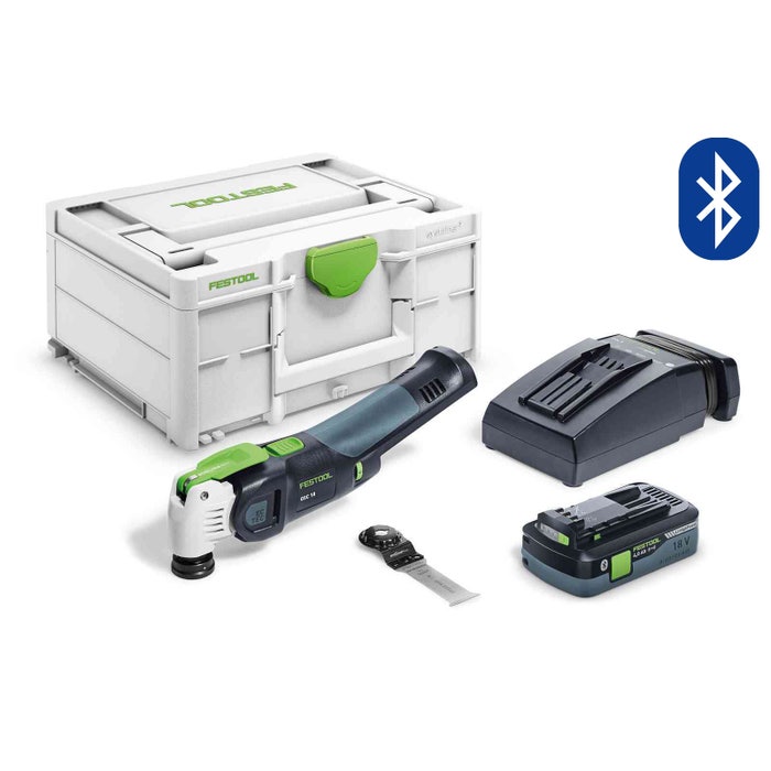 OSC VECTURO 18V Starlock Cordless Oscillator 4.0Ah HighPower Bluetooth Set in Systainer