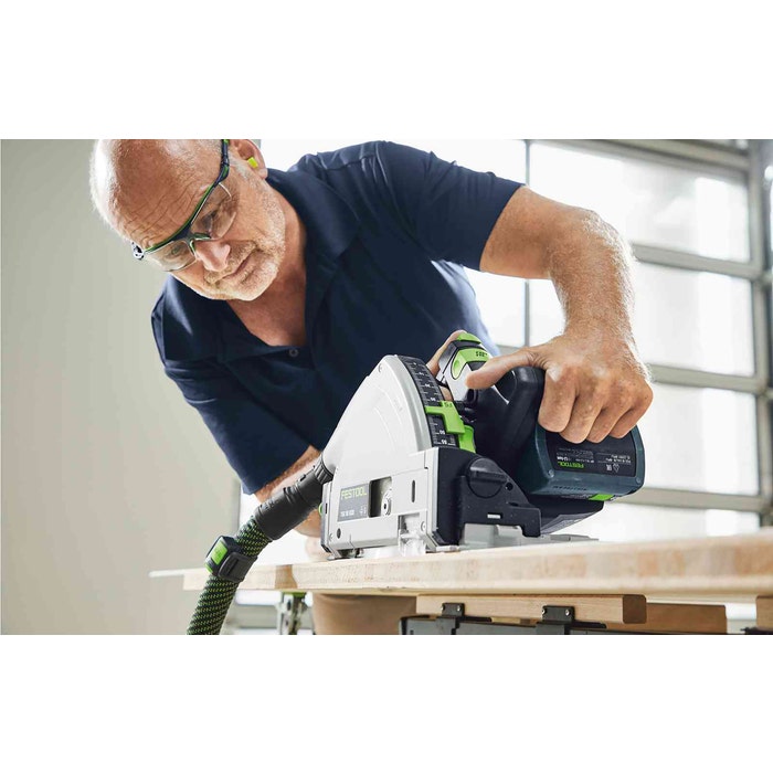 Festool® TSC 55K 18V 160mm Cordless Plunge Saw 5.0 Ah XL Set in Systainer with 1400mm Rail