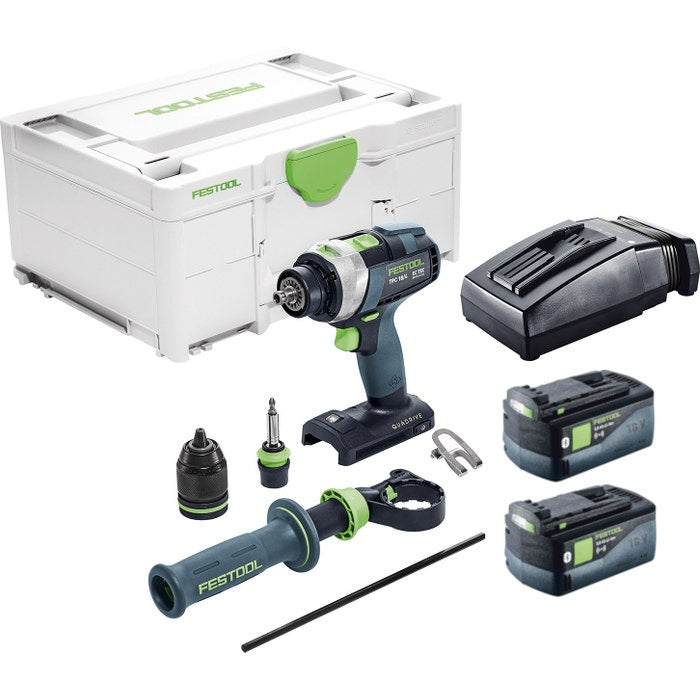 TPC 18V Cordless 4 Speed Hammer Drill 5.0Ah Bluetooth Set in Systainer