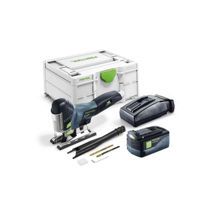 PSC 420 CARVEX 18V Cordless Barrel Jigsaw 5.0Ah Bluetooth Set in Systainer
