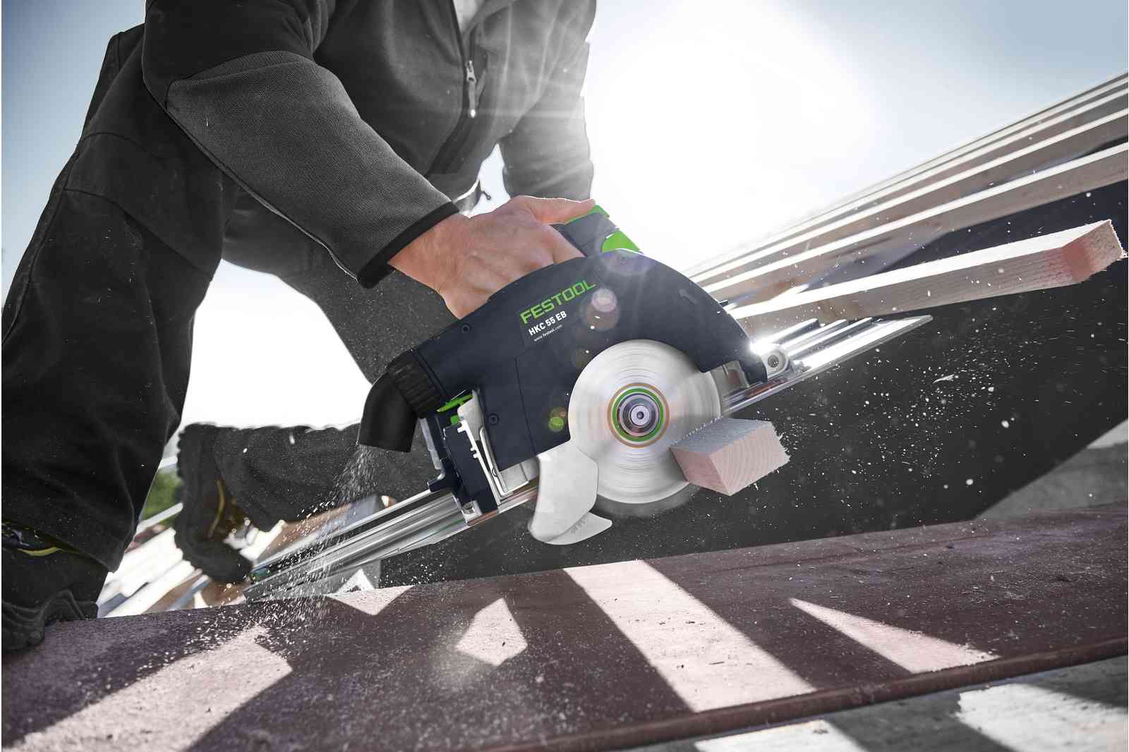 HKC 55 18V 160mm Cordless Circular Saw 5.0Ah Bluetooth Set in Systainer with 250mm Cross Cut Rail - Image 8