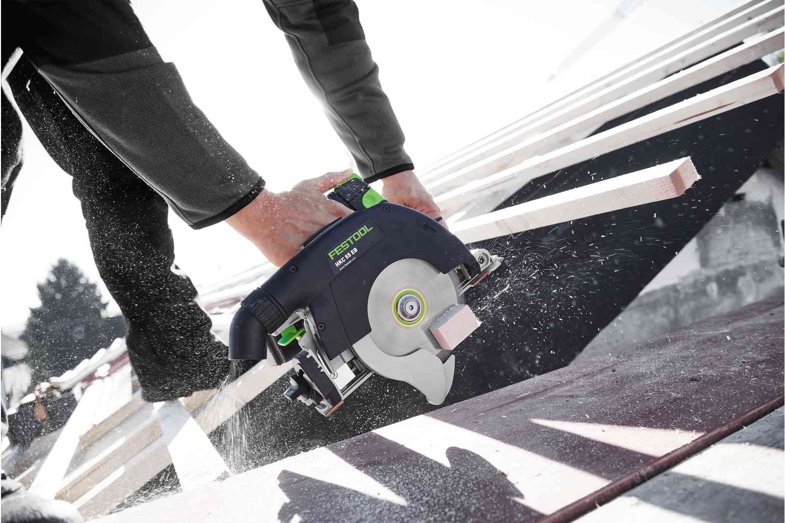 HKC 55 18V 160mm Cordless Circular Saw 5.0Ah Bluetooth Set in Systainer with 250mm Cross Cut Rail - Image 7