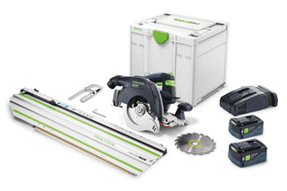 HKC 55 18V 160mm Cordless Circular Saw 5.0Ah Bluetooth Set in Systainer with 250mm Cross Cut Rail - Image 6
