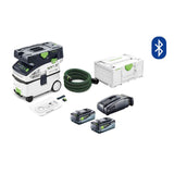 CTMC MIDI 15l M Class 18V Cordless Mobile Dust Extractor 8.0Ah Bluetooth Energy Set