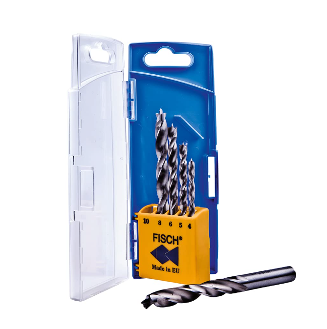 Fisch® 5Pce Professional HSS Metric Brad Point Drill Bit Set