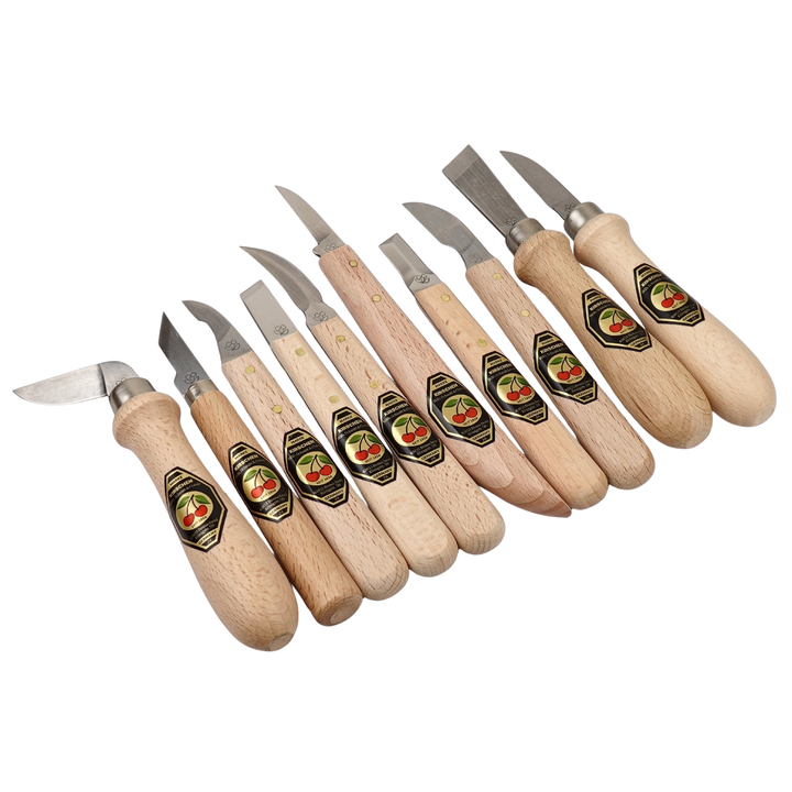 10pce Assorted Wood Carving Knife Set