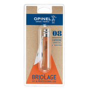 Opinel® Traditional Classic No8 Carbon Steel Varnished Beech 8.5cm Knife