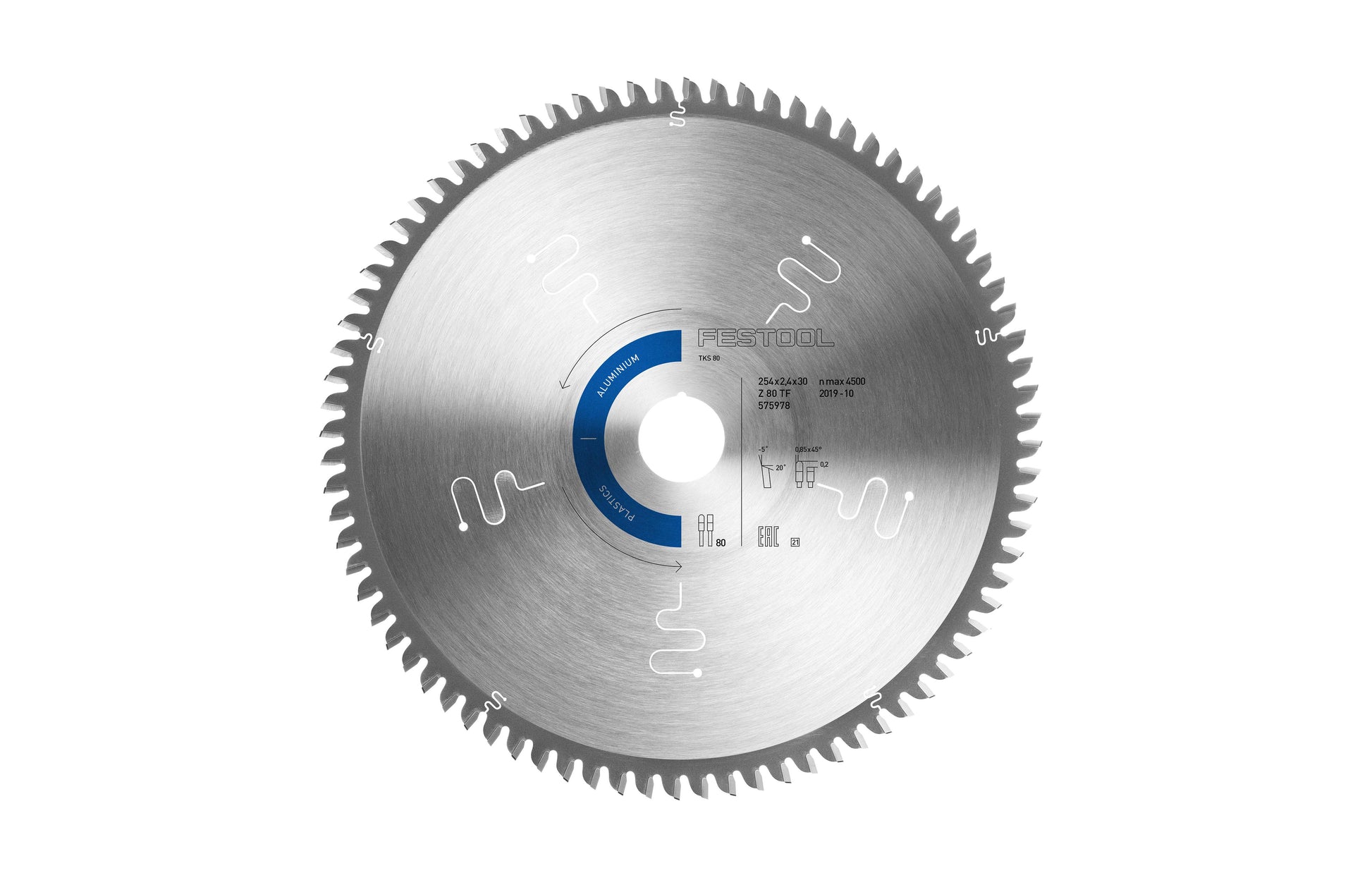 Aluminium Saw Blade 254mm x2.4mm x 30mm 80 Tooth - Image 1