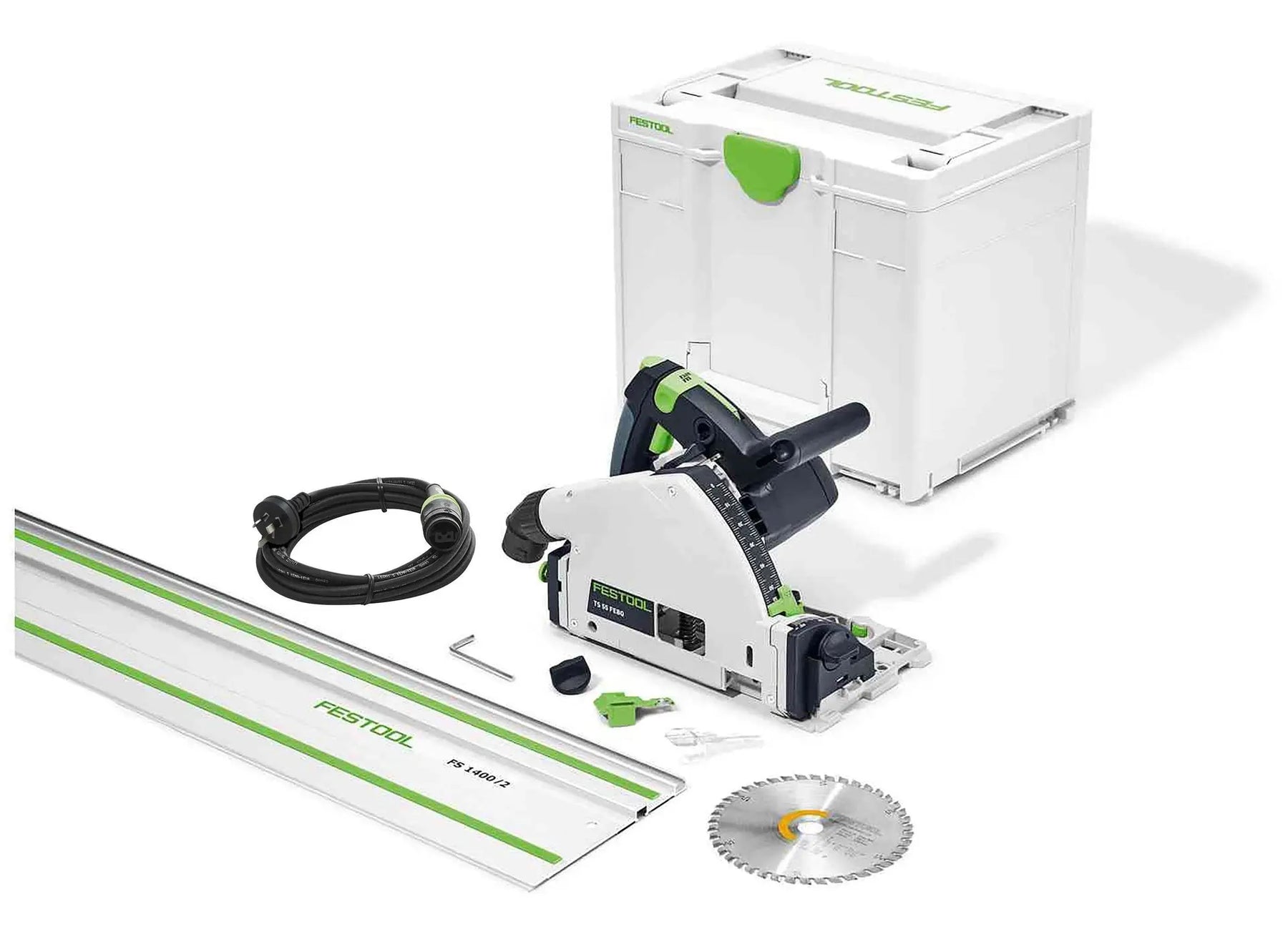 TS55F Plunge Cut Saw with 1400mm Guide Rail Festool - Image 1