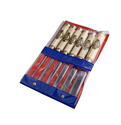 Octagonal Timber Handle Bench Chisel Set 6pce