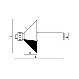 Klein® Chamfering Router Bit - 1/2" Shank