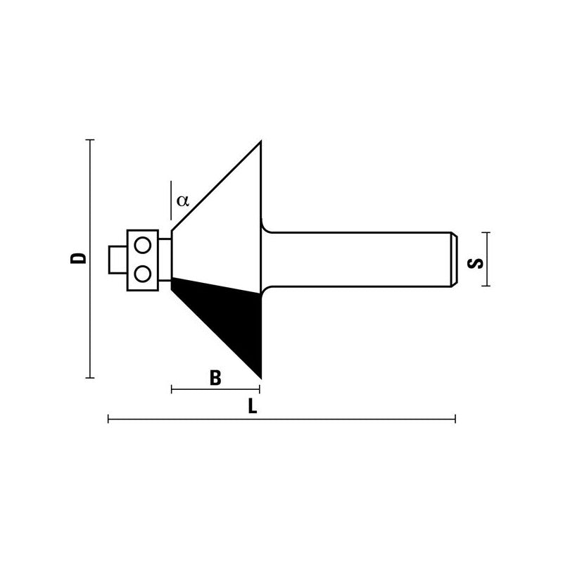 Klein® Chamfering Router Bit - 1/2" Shank