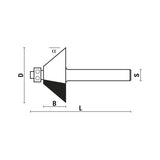 Klein® Chamfer Bit 1/4" Shank