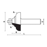 Klein® Classical Ogee Router Bit - 1/2" Shank