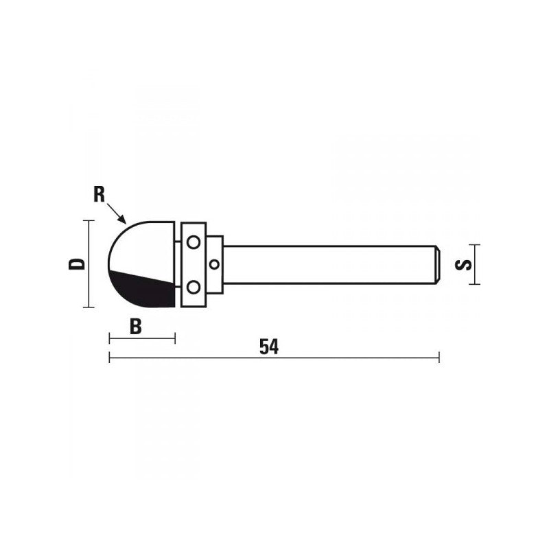 Klein® Pattern Following Core Box Router Bit - 1/4" Shank
