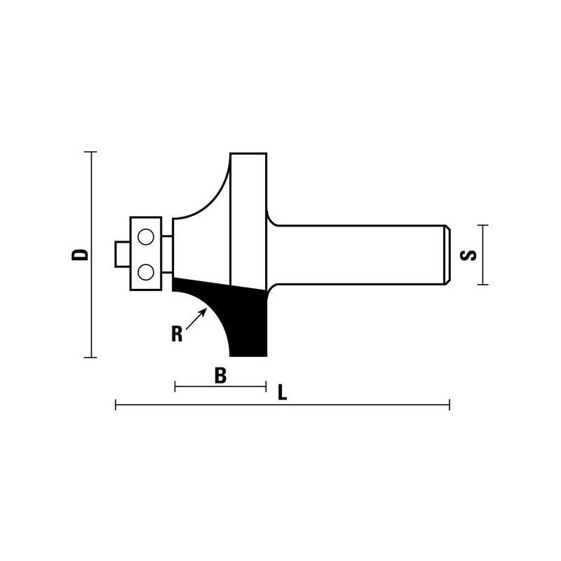 Klein® Round Over Bit - 1/2" Shank