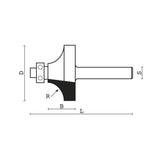 Klein® Round Over Router Bit - 1/4" Shank