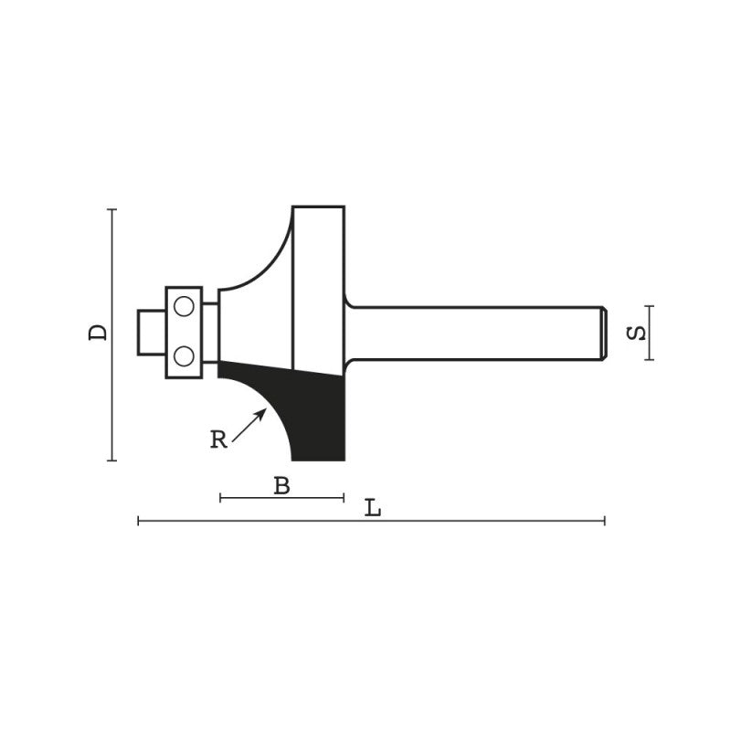 Klein® Round Over Router Bit - 1/4" Shank