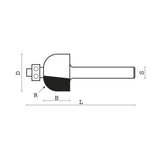 Klein® Cove Router Bit - 1/4" Shank