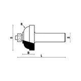 Klein® Decorative Cove Router Bit - 1/2" Shank