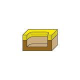 Klein® Pattern Following Flush Trim Router Bit - 1/4" Shank