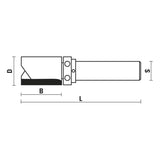 Klein® Pattern Flush Trim Router Bit - 1/2" Shank