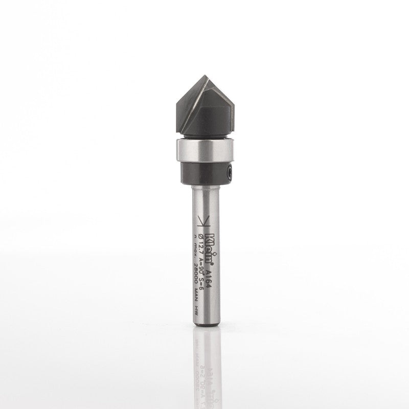 Klein® Pattern Following V-Groove Router Bit - 1/4" Shank