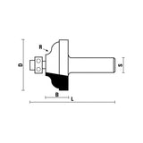 Klein® Ogee Router Bit - 1/2" Shank