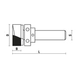 Klein® Pattern Mortising Router Bit - 1/2" Shank