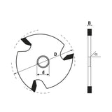 Klein® 47.6mm Diameter Flush Mount Slot Cutter Blade 45° Counterbore