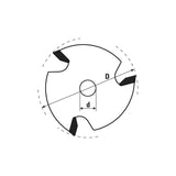 Klein® 47.6mm Diameter Slot Cutter Blade  7.94mm Bore
