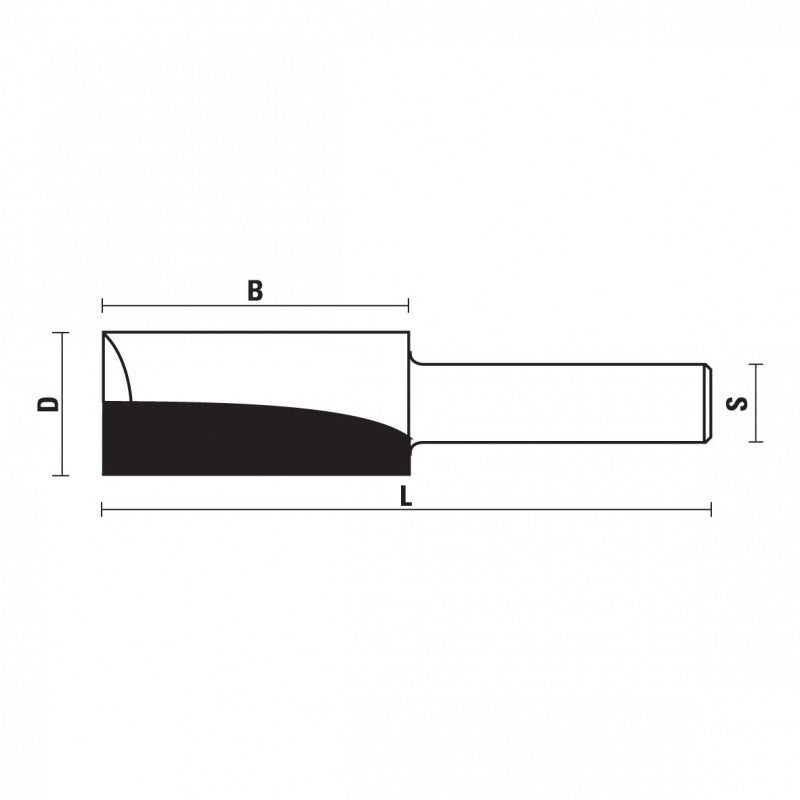 Klein® Straight Router Bit - 1/2" Shank