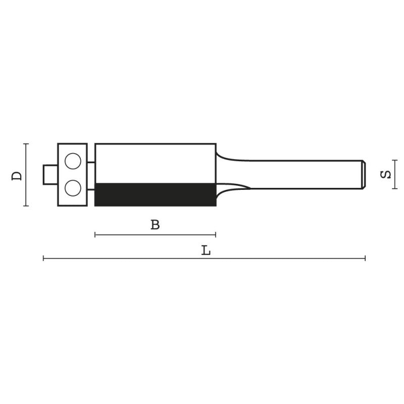 Klein® Flush Trimming Router Bit - 1/4" Shank