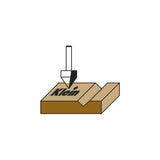 Klein® V-Groove Laser Point Sign Making CNC Router Bit - 1/4 Shank
