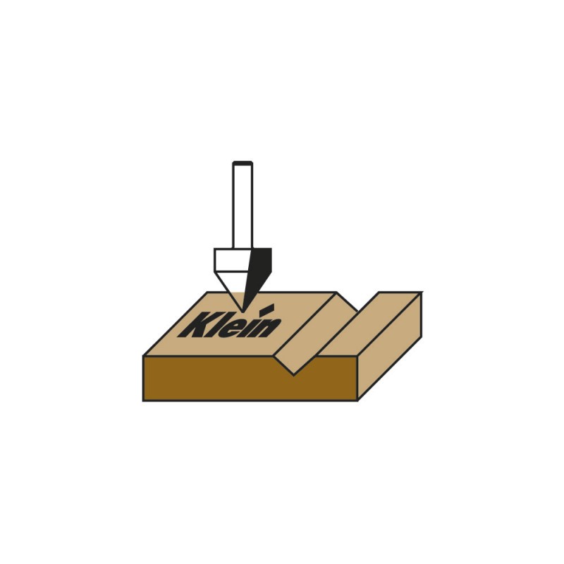 Klein® V-Groove and Sign Making Router Bit - 1/4" Shank