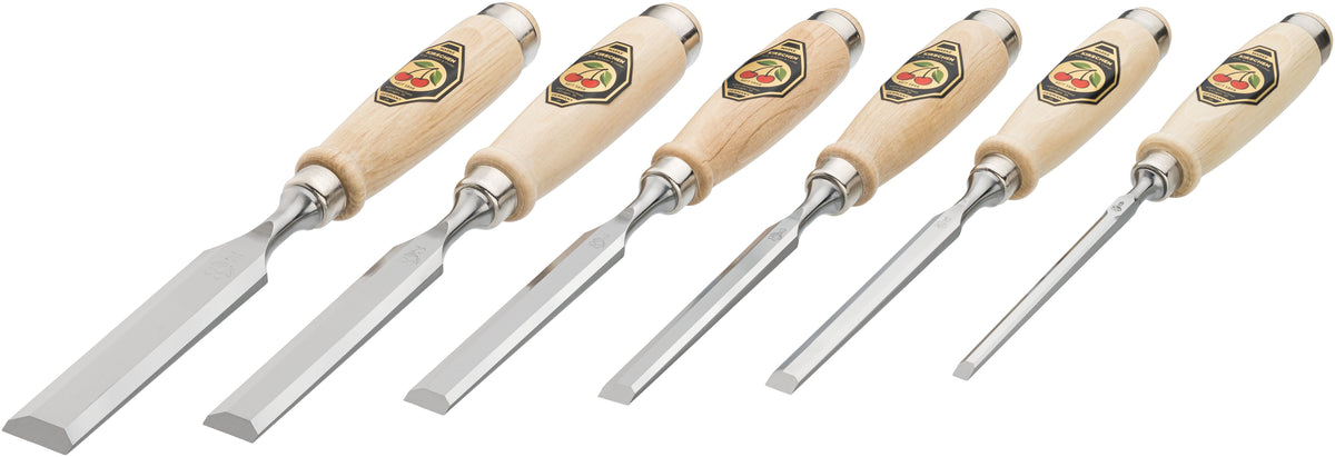 Timber Handle Bench Chisel Set 6pce in Wooden Storage Box