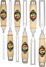 Timber Handle Bench Chisel Set 6-Pce