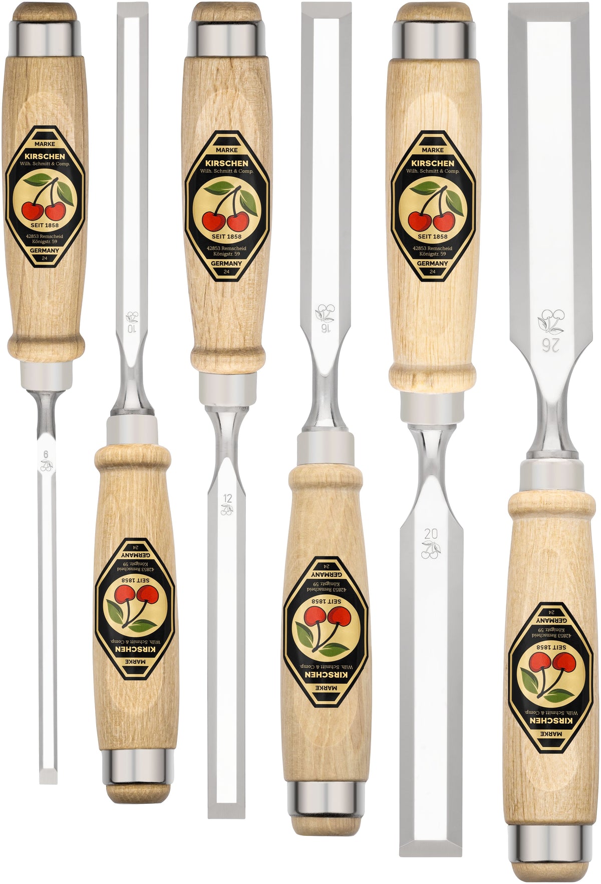 Timber Handle Bench Chisel Set 6-Pce