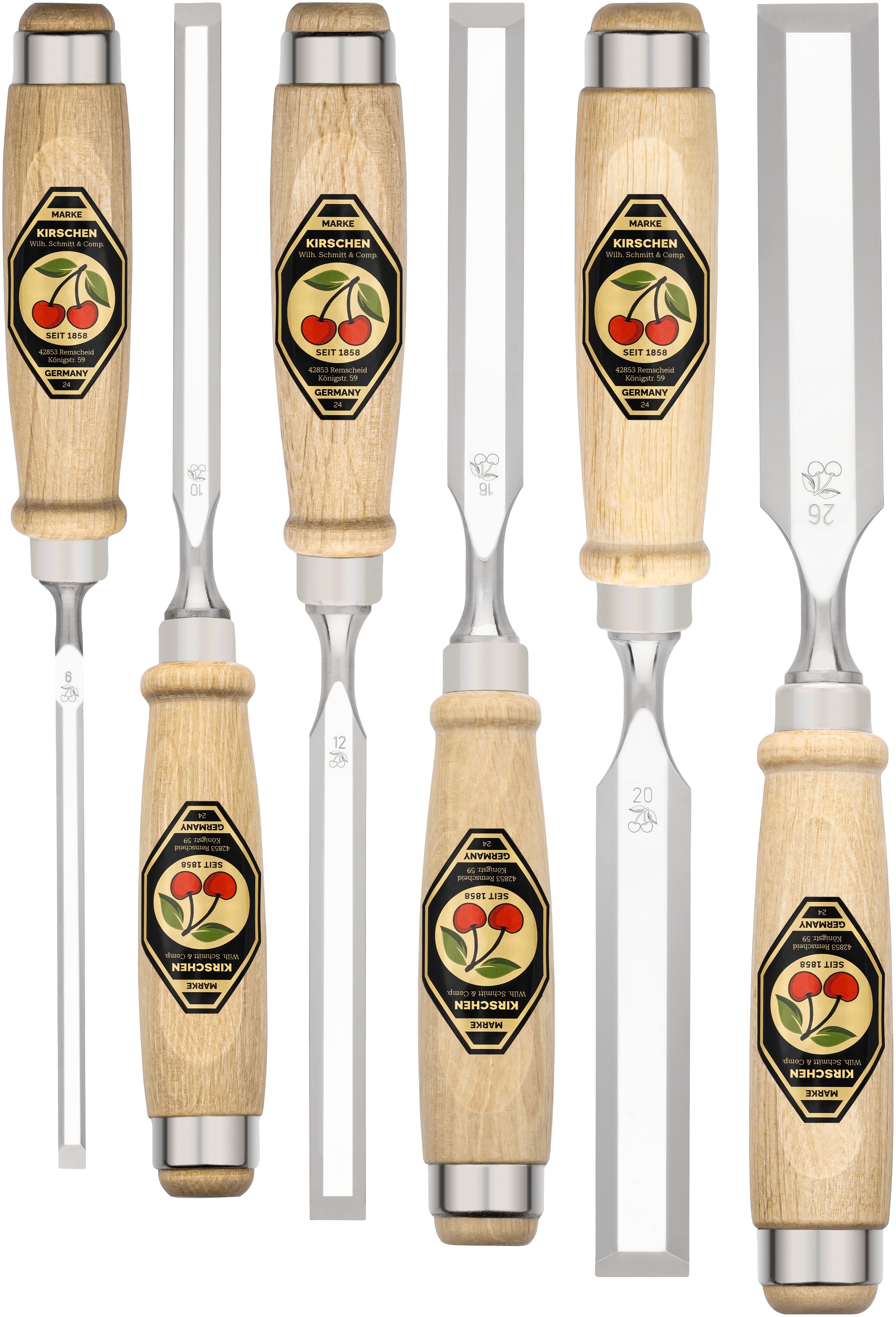 Timber Handle Bench Chisel Set 6-Pce