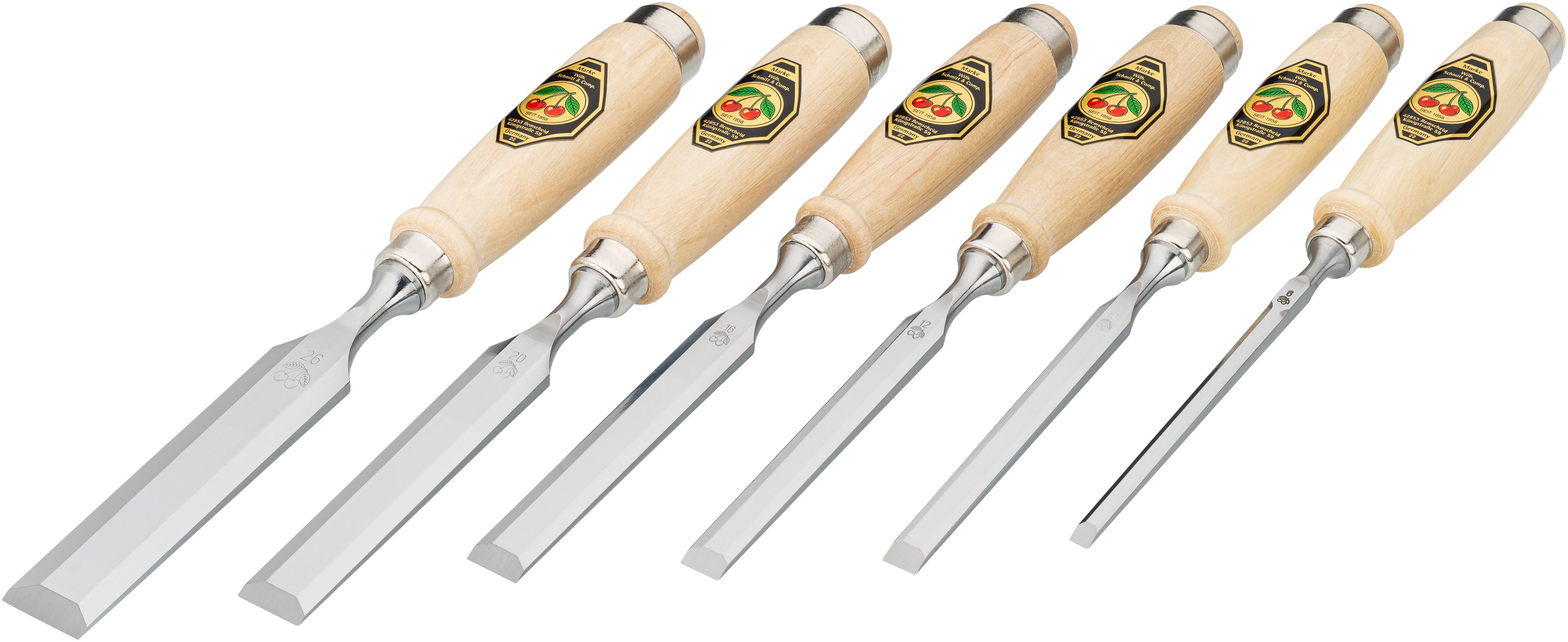 Timber Handle Bench Chisel Set 6-Pce