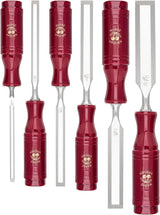 Retro Red Handle Bench Chisel Set 6pce