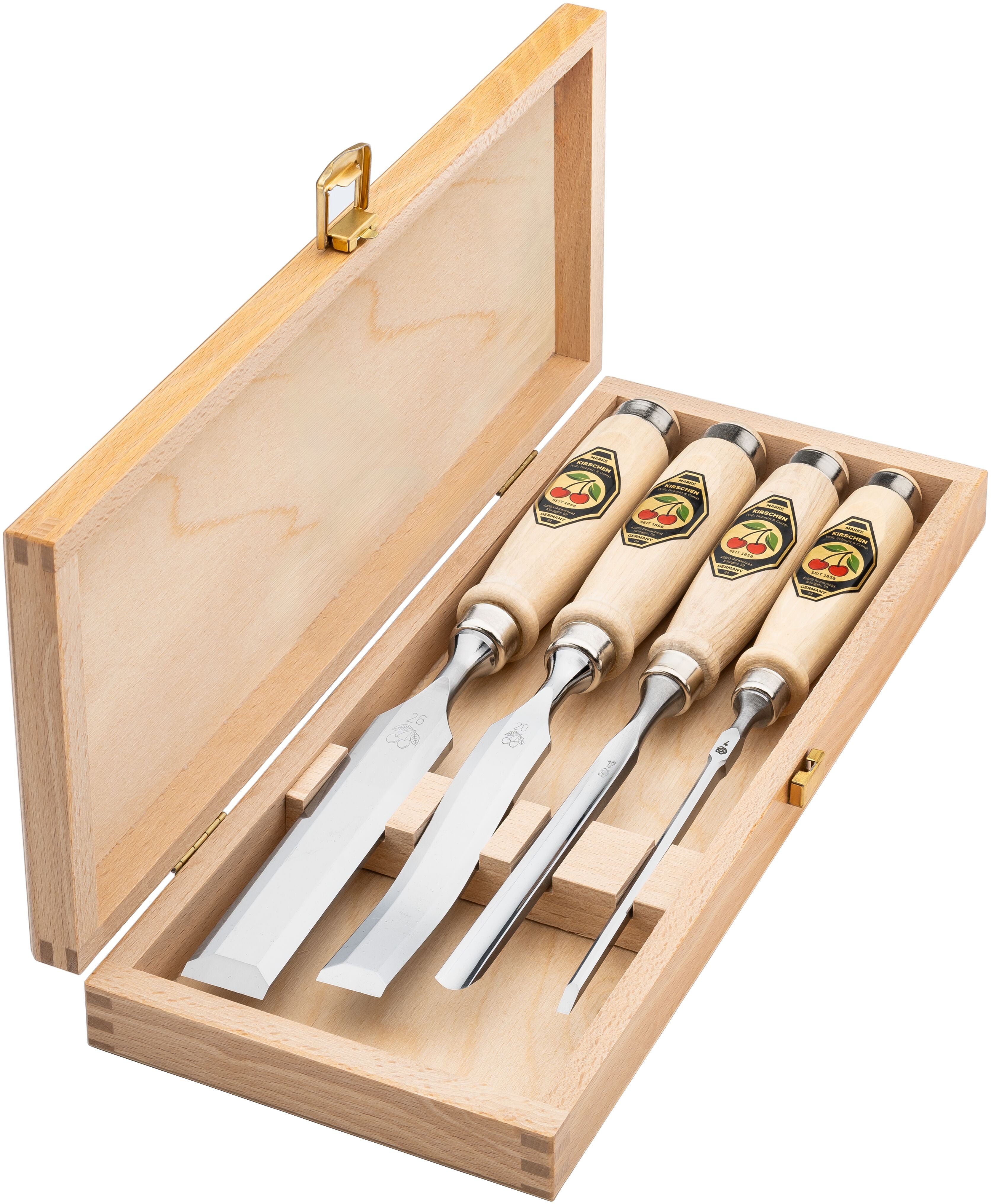Timber Handle 'Problem Solver' Chisel Set 4pce