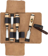 Heavy Duty Register Chisel 4-Pce Set (1205) - in Leather Roll