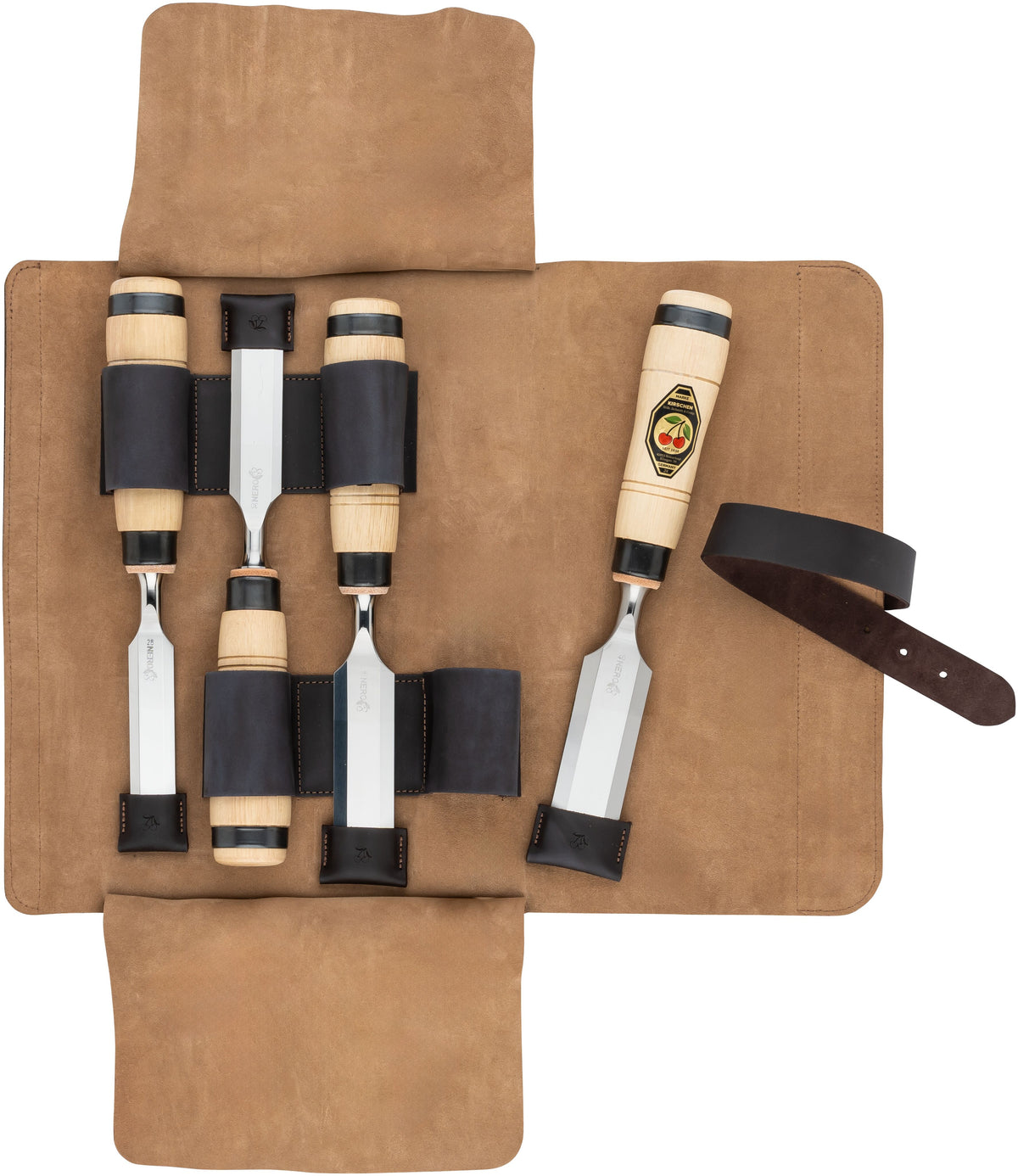 Heavy Duty Register Chisel 4-Pce Set (1205) - in Leather Roll
