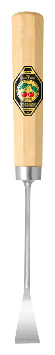 Woodcarving Chisel - Short Bent Flat Edge #1