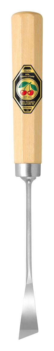 Woodcarving Chisel - Short Bent Flat Skew Edge Left #1