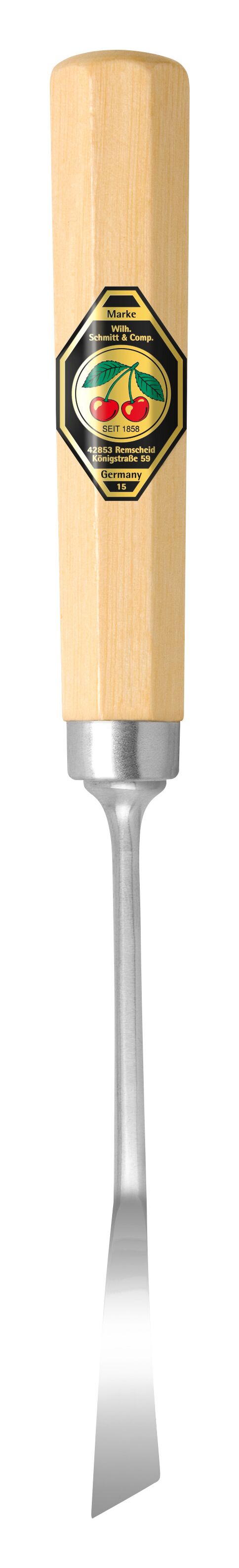 Woodcarving Chisel - Short Bent LH Skew Flat Gouge #4