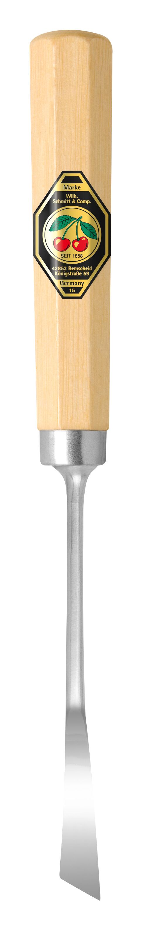 Woodcarving Chisel - Short Bent RH Skew Flat Gouge #4